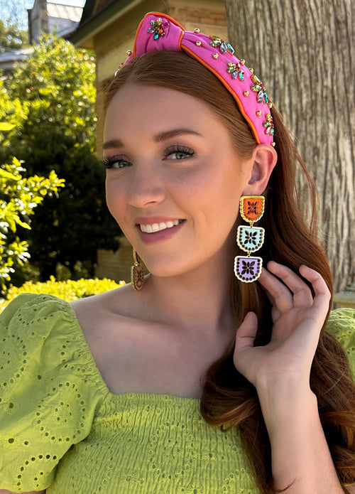 3 Tier Papel Picado Earrings