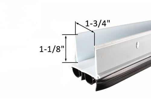 White Vinyl Door Shoe – 35 - 3/4" Residential Entry Door Bottom Seal – Weatherproof Door Sweep - Reflect Window & Door