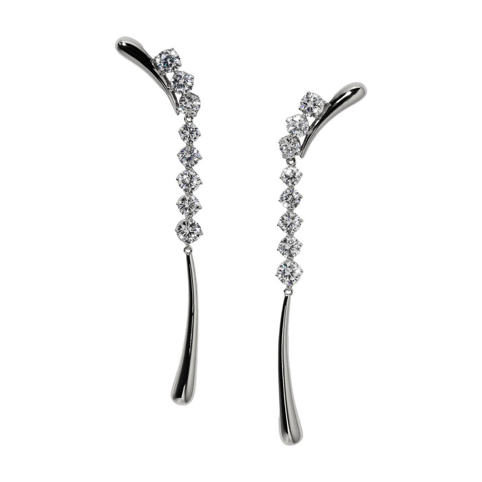 Agatha 18K Gold Curve Drop Earrings