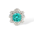 Andrea Paraiba Cushion Floral Open Ring