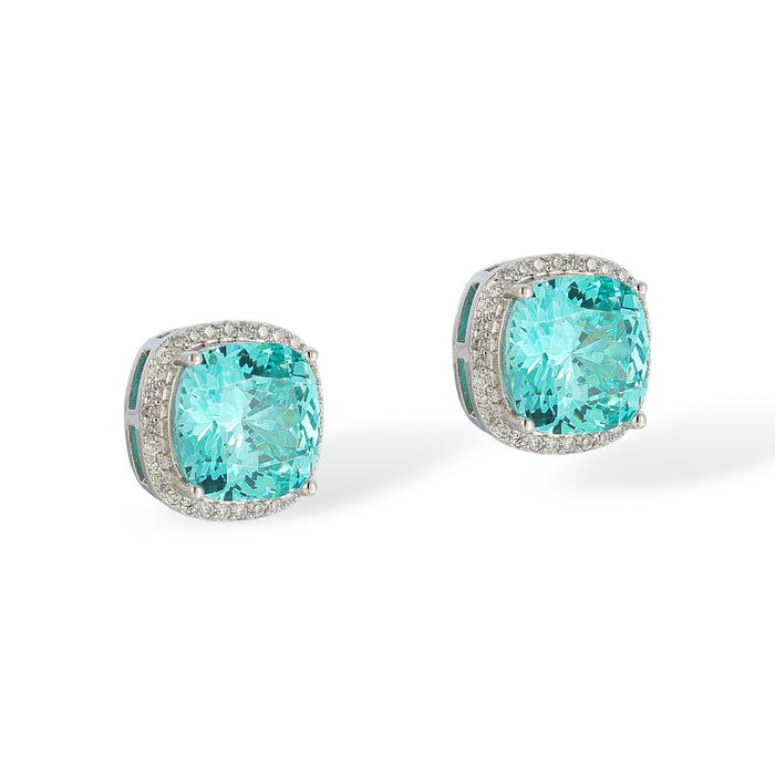 Andrea Paraiba Cushion Stud Earrings