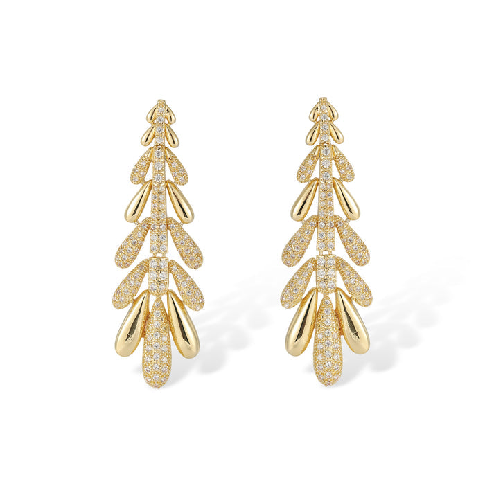 Annemarie 14K Gold Wheat Earrings & Necklace Set