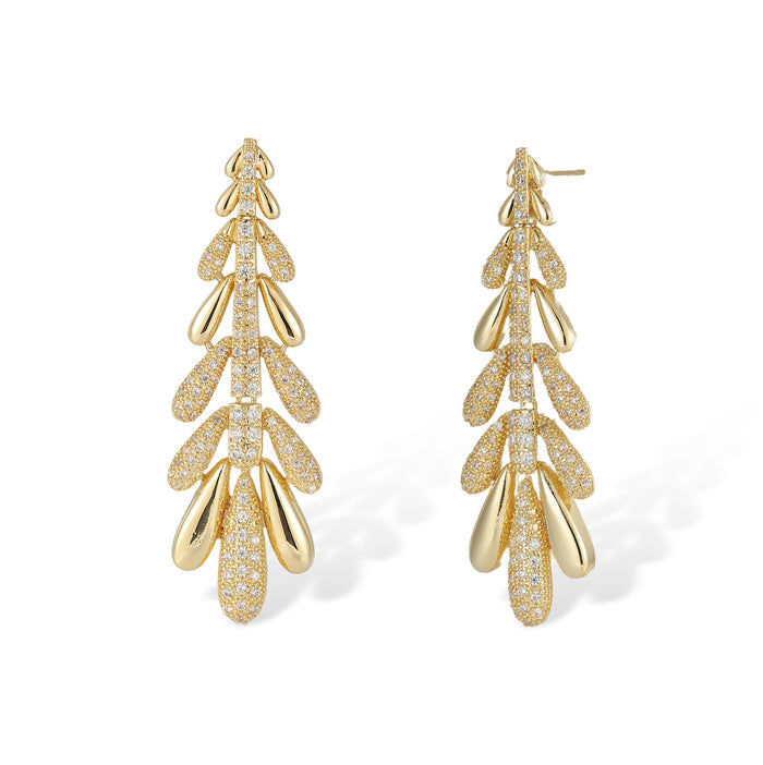 Annemarie 14K Gold Wheat Earrings & Necklace Set