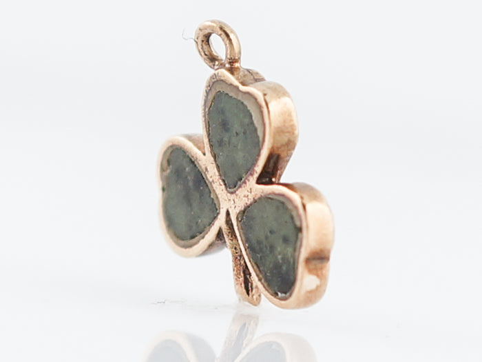 Antique Pendant Charm Clover Victorian 14k Yellow Gold