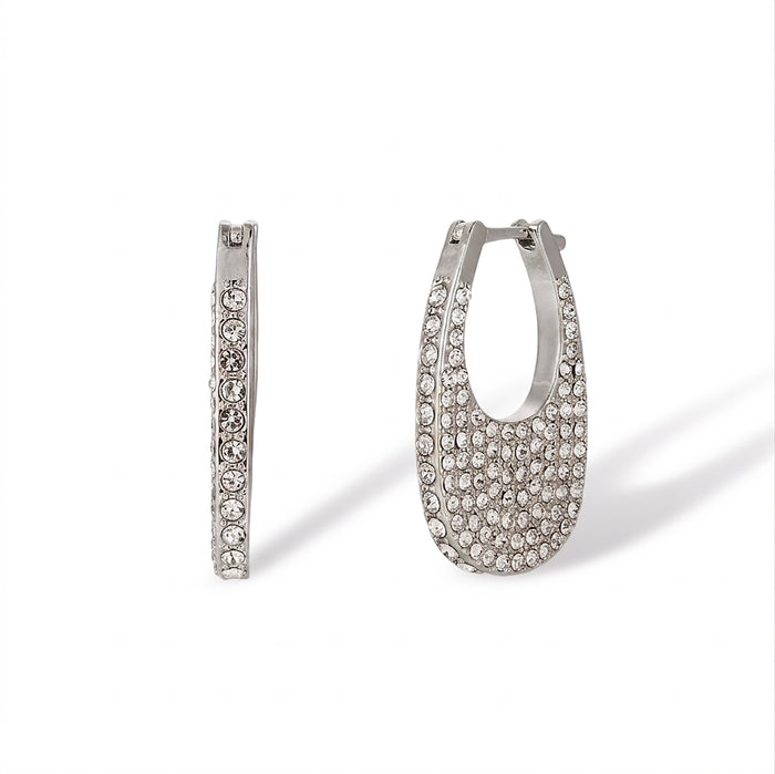 Berrada 14K Gold Pavé U Shape Earrings