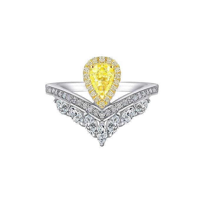 Berthe Yellow Crown Ring