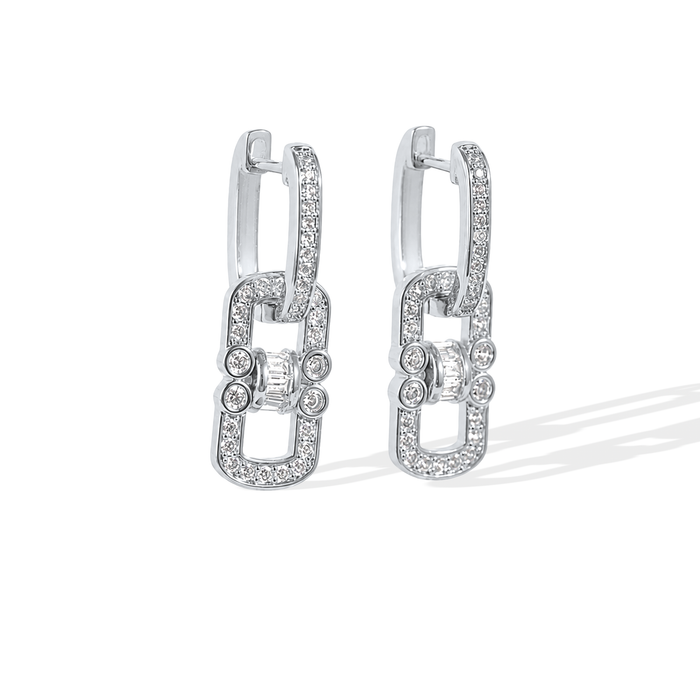 Berwina 14K Gold Double-Link Drop Earrings