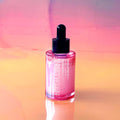 BLITHE Makeup Prep. Essence For Make-up-ready Skin 30ml bottle with vibrant pink background, enhancing hydration and glow.