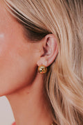 gold ball hollow earring model