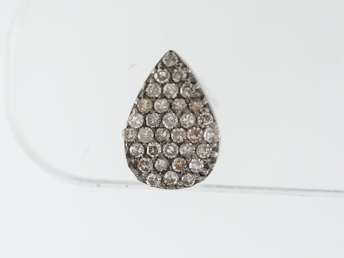 Cognac Diamond Stud Earrings in Sterling Silver