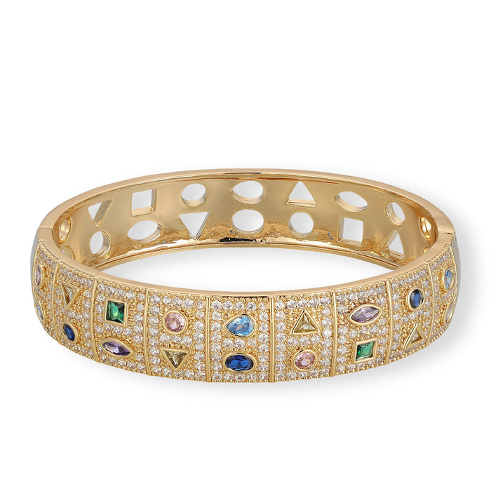 Conny 14K Gold Mixed Shape Bangle