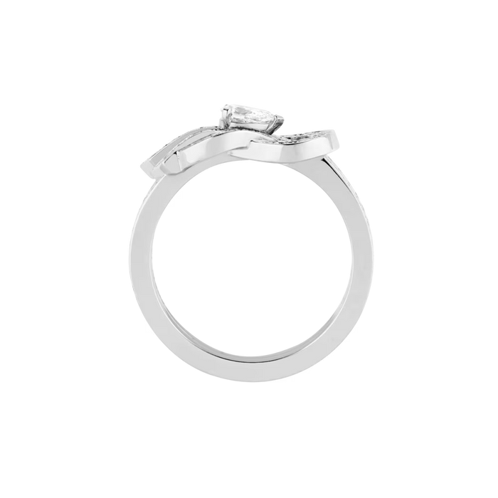 Corinne White Key Ring