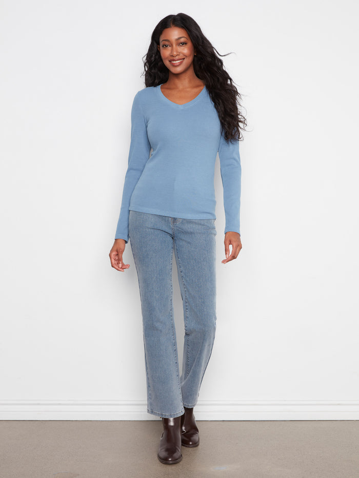 Enjoy the long sleeves that offer warmth and style, crafted from a soft ribbed fabric to enhance your wardrobe by Charlie B.