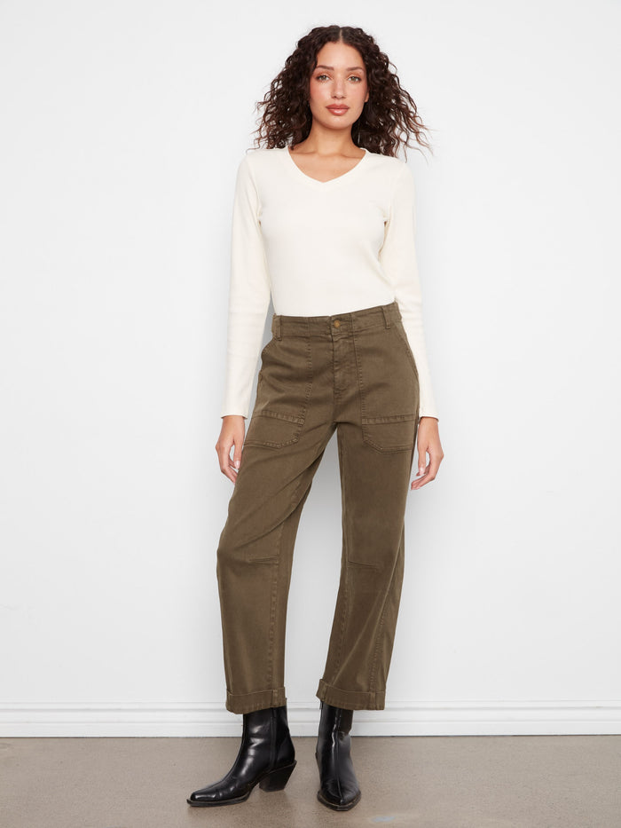 The regular rise provides a classic fit that sits comfortably at the waist for all-day ease by Charlie B.