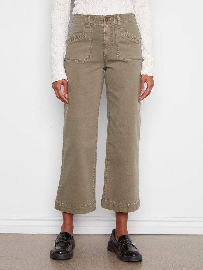 Crafted in stretch twill, these pants ensure comfort and flexibility throughout the day. By Charlie B.