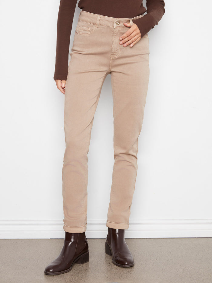 Highlighted with a cuffed hem, these pants add a touch of casual elegance to your wardrobe by Charlie B.