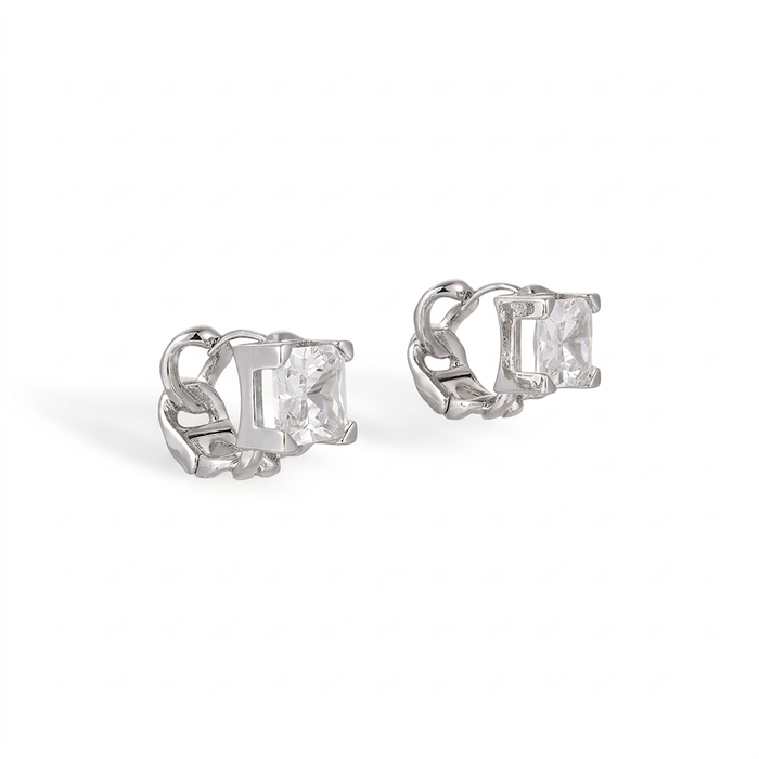 Dagswind 14K Gold Square Huggie Earrings