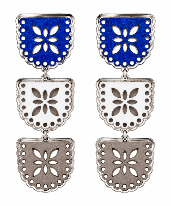 Dallas Gameday Papel Picado Earrings
