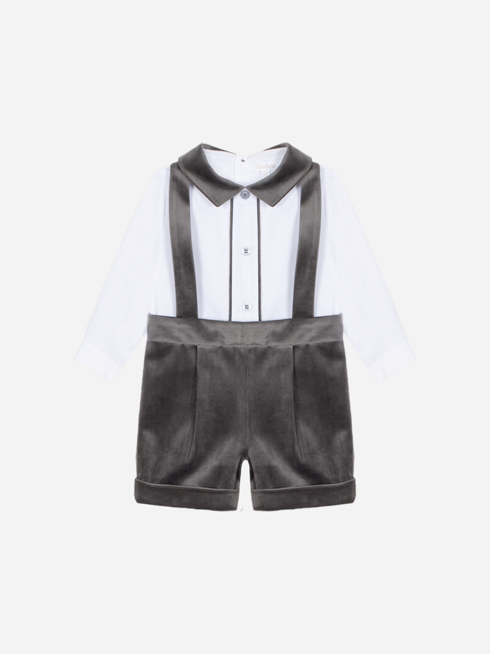 Dark Grey Velour Outfit