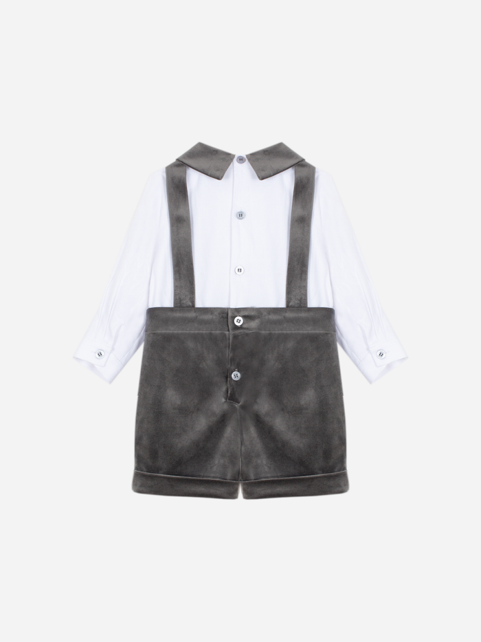 Dark Grey Velour Outfit