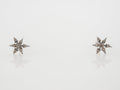Earrings Modern .04 Round Brilliant Cut Diamonds in Sterling Silver