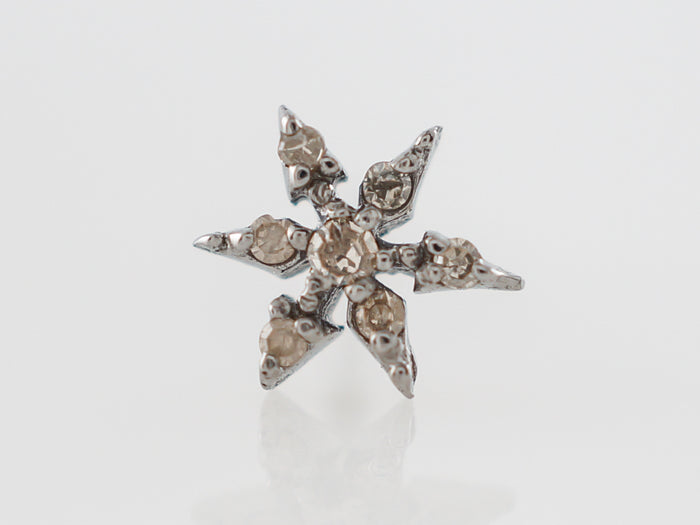 Earrings Modern .04 Round Brilliant Cut Diamonds in Sterling Silver