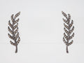 Earrings Modern .34 Round Brilliant Cut Diamonds in Sterling Silver
