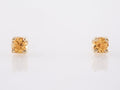 Earrings Modern .40 Round Cut Citrine in 14k Yellow Gold
