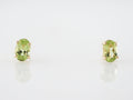 Earrings Modern .80 Oval Cut Peridot in 14k Yellow Gold