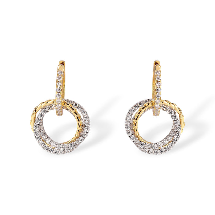 Ellen 14K Gold Stacked Circle Earrings