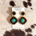 Eloise Vintage Dangle Earrings-Turquoise