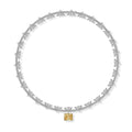 Elsrada Yellow Square Choker Necklace