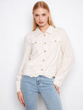 Faux flap pockets give this jacket a trendy look while maintaining practicality for everyday wear by Charlie B.