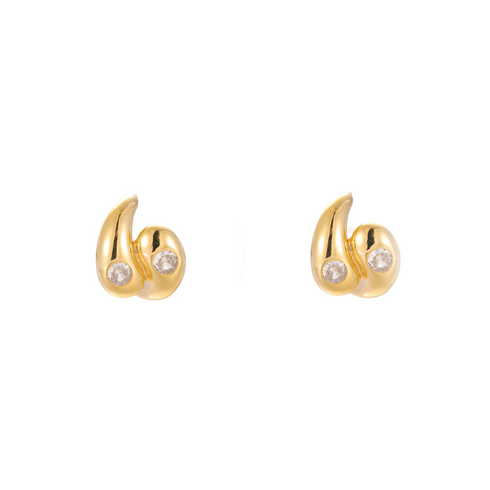 Estella 14K Gold Comma Stud Earrings