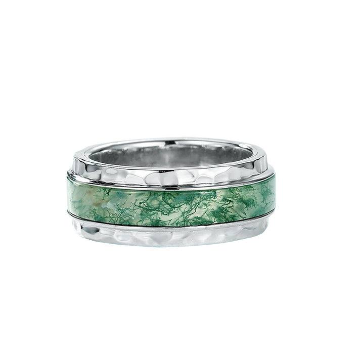Félicienne Green Moss Round Ring