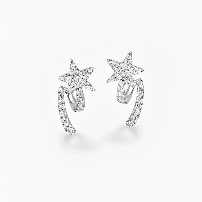 Fragmenté White Star Stud Earrings