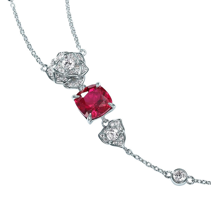 Gaëtane Red Small Floral Necklace