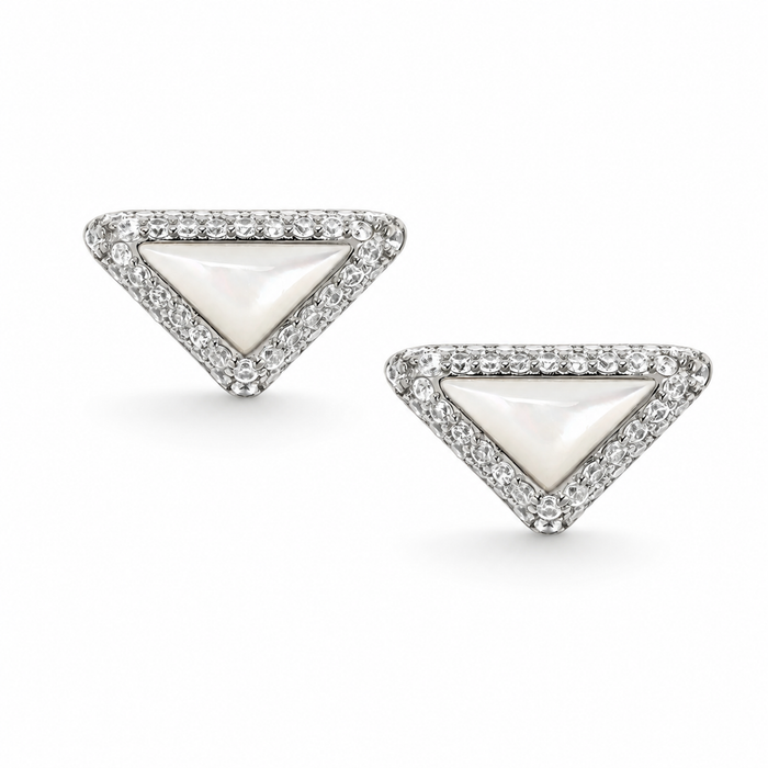Geertje 14K Gold Triangular Mother-of-Pearl Stud Earrings