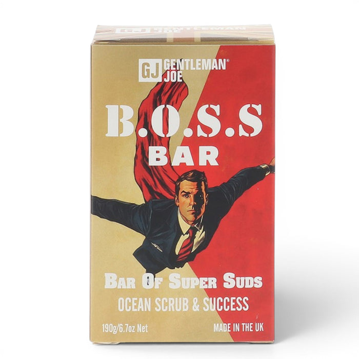 Gentlemen Joe B.O.S.S Bar Soap 190g ocean scrub and success on white background