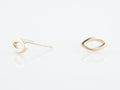 Geometric Stud Earrings Modern in 14K Yellow Gold