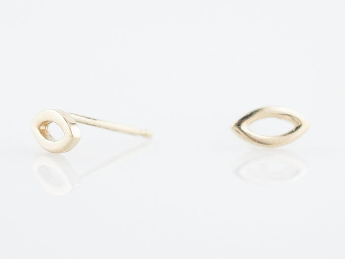 Geometric Stud Earrings Modern in 14K Yellow Gold