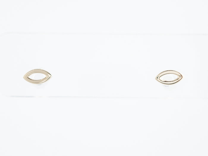 Geometric Stud Earrings Modern in 14K Yellow Gold