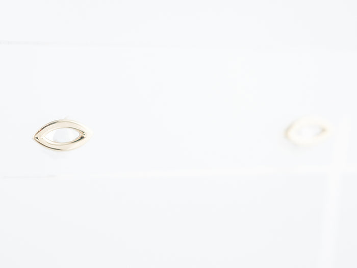 Geometric Stud Earrings Modern in 14K Yellow Gold