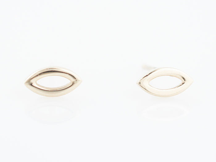 Geometric Stud Earrings Modern in 14K Yellow Gold