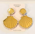 Golden  Seashell Earrings