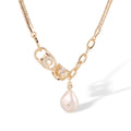 Gwendolin 14k Gold Baroque Pearl Necklace