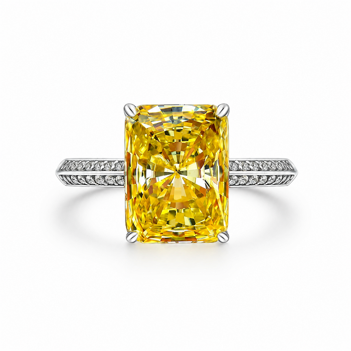 Hedberta Yellow Rectangular Ring