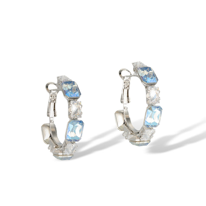 Hedhild Blue Rectangular Earrings