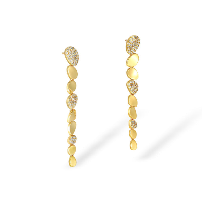 Hedlinde 18K Gold Irregular Pebble Drop Earrings
