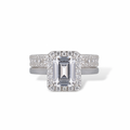 Hérèse Emerald White Ring Set